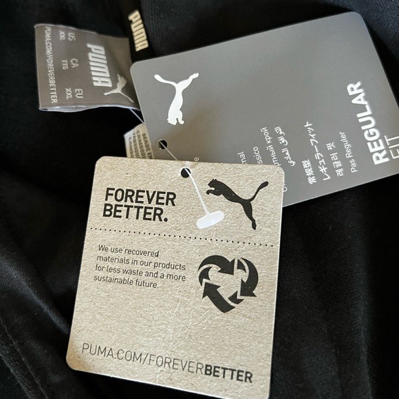 Puma Hooded Black Sweater Kangaroo Pouch XXL Regular Fit - Picture 4 of 4